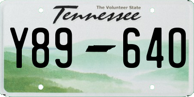 TN license plate Y8964O