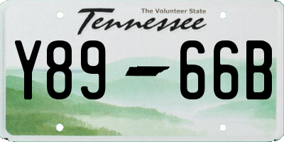 TN license plate Y8966B