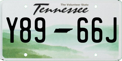TN license plate Y8966J
