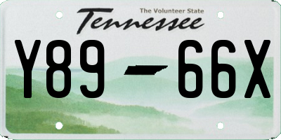 TN license plate Y8966X