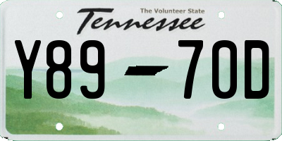 TN license plate Y8970D