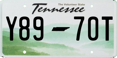 TN license plate Y8970T