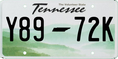 TN license plate Y8972K