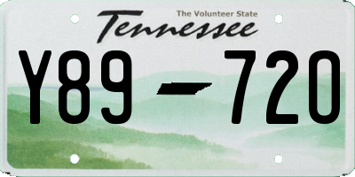 TN license plate Y8972O
