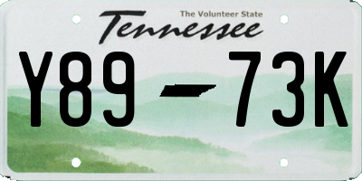 TN license plate Y8973K