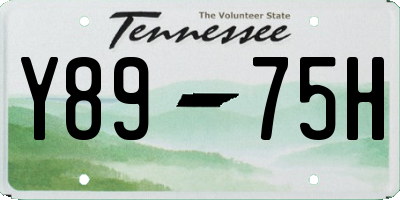 TN license plate Y8975H
