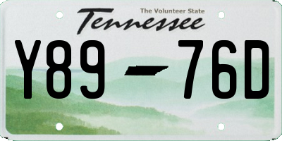 TN license plate Y8976D