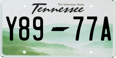 TN license plate Y8977A