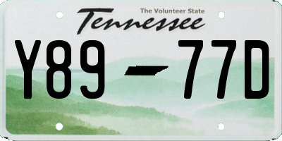 TN license plate Y8977D