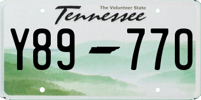 TN license plate Y8977O