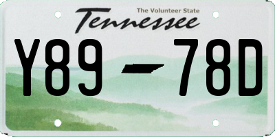 TN license plate Y8978D