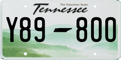 TN license plate Y8980O