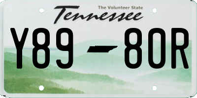 TN license plate Y8980R