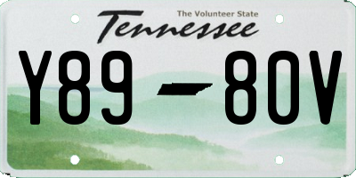 TN license plate Y8980V