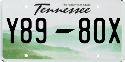 TN license plate Y8980X