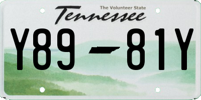 TN license plate Y8981Y