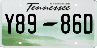 TN license plate Y8986D
