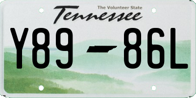TN license plate Y8986L