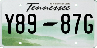 TN license plate Y8987G