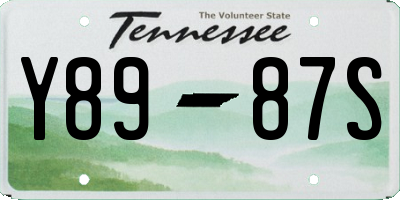 TN license plate Y8987S