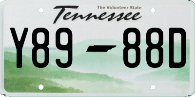 TN license plate Y8988D