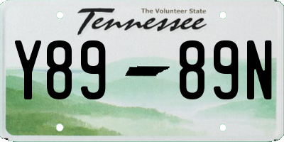 TN license plate Y8989N