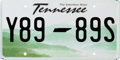 TN license plate Y8989S