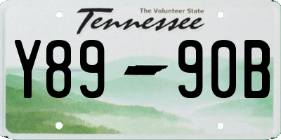 TN license plate Y8990B