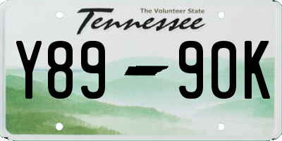 TN license plate Y8990K
