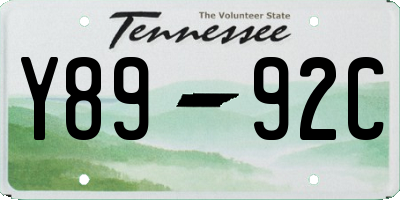 TN license plate Y8992C