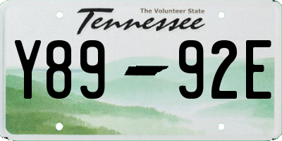 TN license plate Y8992E