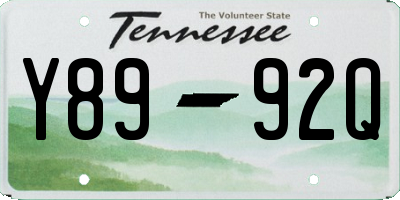 TN license plate Y8992Q