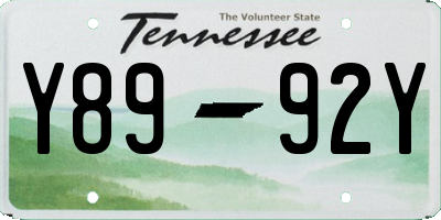 TN license plate Y8992Y