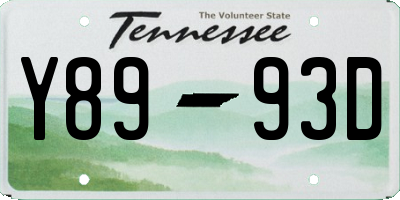 TN license plate Y8993D