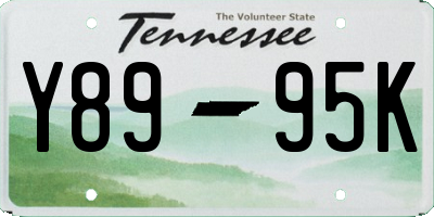 TN license plate Y8995K