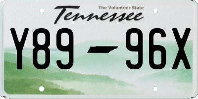 TN license plate Y8996X
