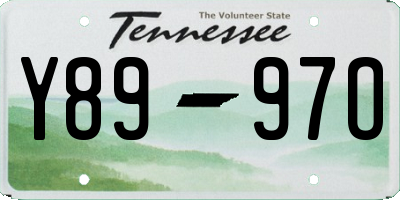 TN license plate Y8997O