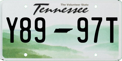 TN license plate Y8997T