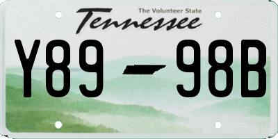 TN license plate Y8998B