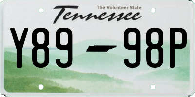 TN license plate Y8998P