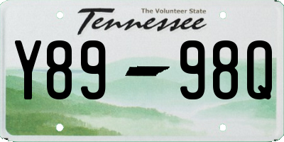 TN license plate Y8998Q