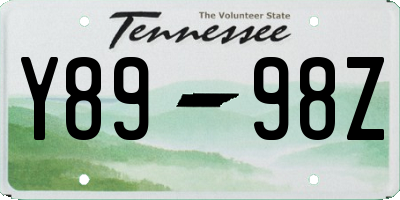 TN license plate Y8998Z