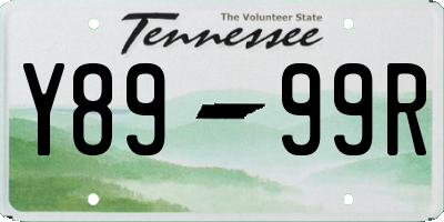 TN license plate Y8999R