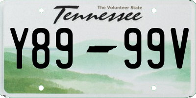 TN license plate Y8999V