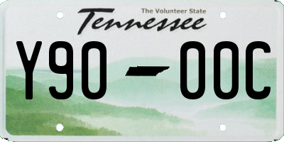TN license plate Y9000C