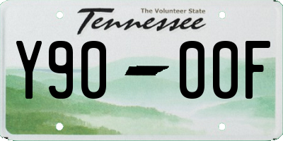 TN license plate Y9000F