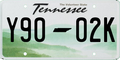 TN license plate Y9002K