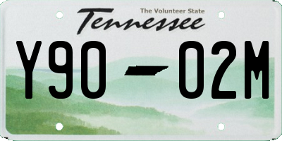 TN license plate Y9002M