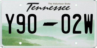TN license plate Y9002W