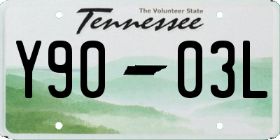 TN license plate Y9003L